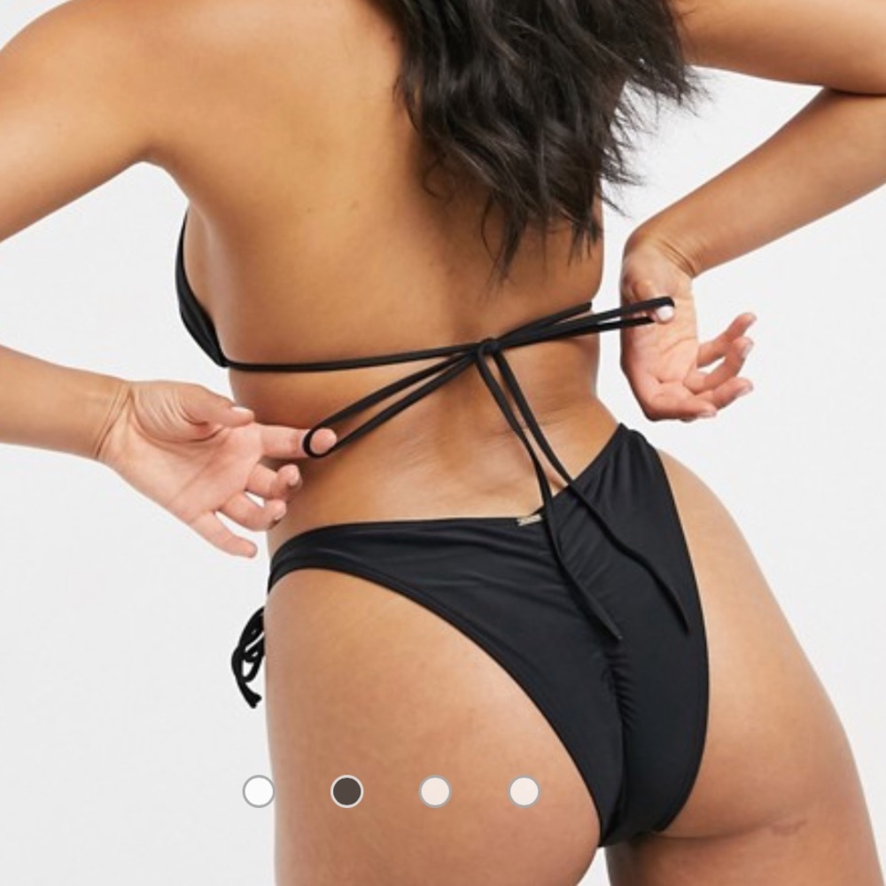 Black high rise bikini bottoms